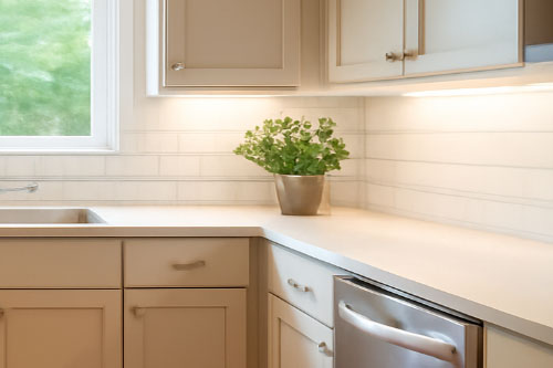 Dobrze oświetlona kuchnia