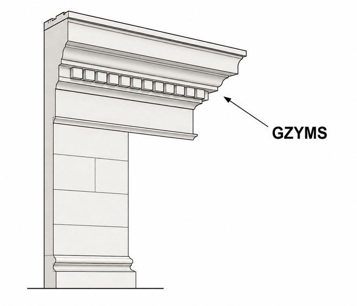 Gzyms - definicja, schemat
