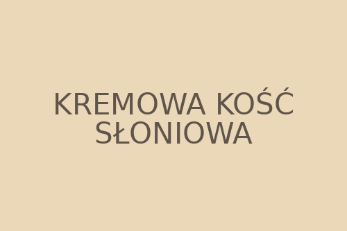 Kolor kremowa kość słoniowa