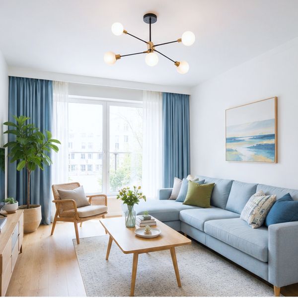 Lampa sufitowa w salonie