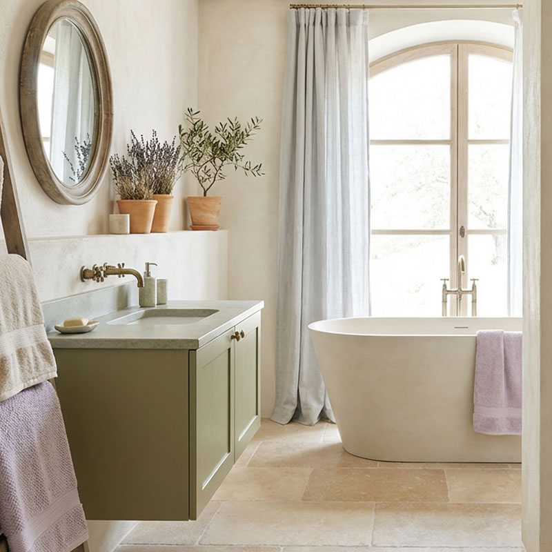 Łazienka w stylu prowansalskim