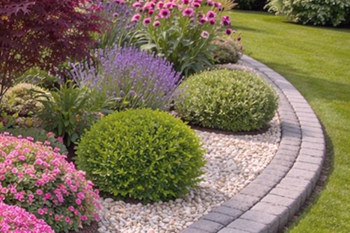 Rabata ogrodowa z kostki brukowej