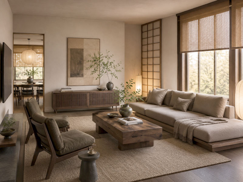 Salon japandi