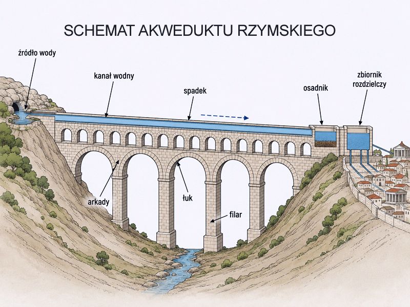 Schemat akweduktu rzymskiego