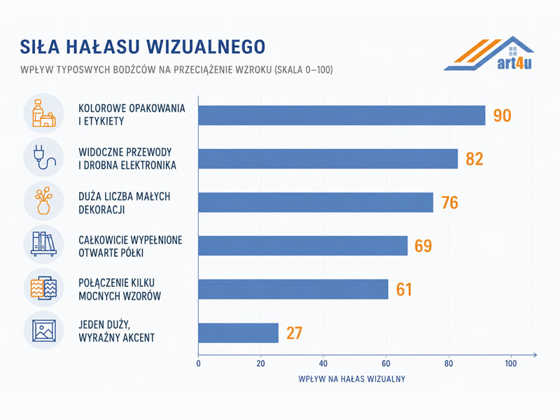 Siła hałasu wizualnego - wykres