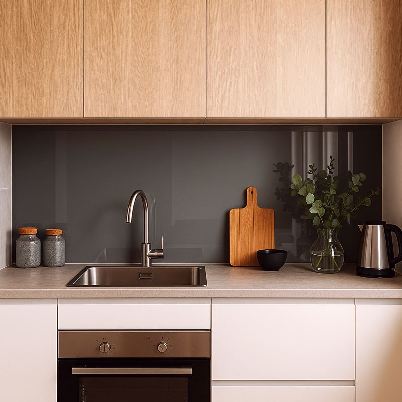 Szare matowe szkło lacobel