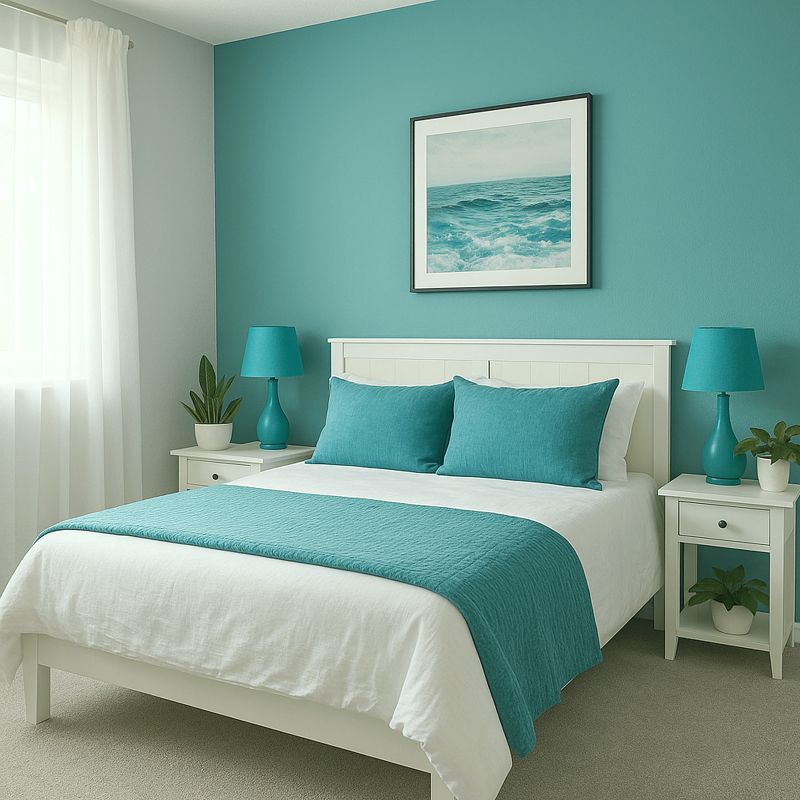 Turkusowa sypialnia nr1