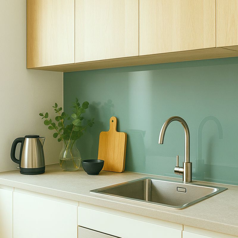 Zielone matowe szkło lacobel