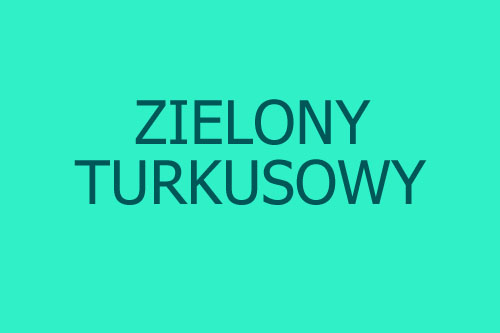 Kolor zielony turkusowy