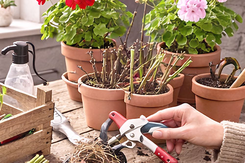 Zimowanie pelargonii